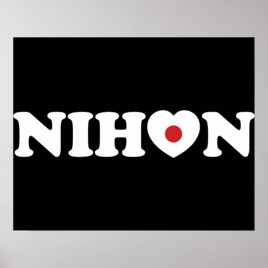 Nihon Liebe Heart Flag Poster (Vorne)