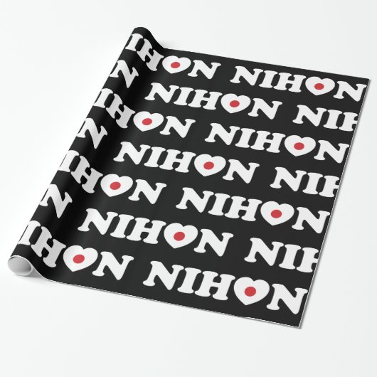 Nihon Liebe Heart Flag Wrapping Paper Geschenkpapier (Ungerollt)