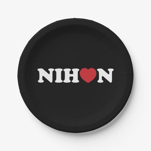 Nihon Liebe Heart Pappteller (Vorderseite)