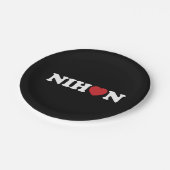 Nihon Liebe Heart Pappteller (Schrägansicht)