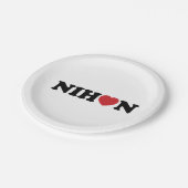 Nihon Liebe Heart Pappteller (Schrägansicht)