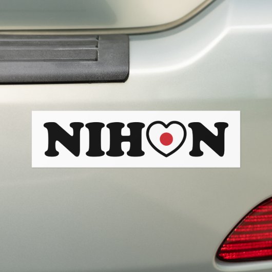 Nihon Liebe Herzenflagge Autoaufkleber (Auf Auto)