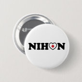 Nihon Liebe Herzenflagge Button (Vorne & Hinten)