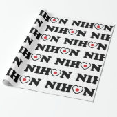 Nihon Liebe Herzenflagge Geschenkpapier (Ungerollt)