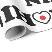 Nihon Liebe Herzenflagge Geschenkpapier (Rolleneckpunkt)