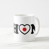 Nihon Liebe Herzenflagge Kaffeetasse (VorderseiteRechts)