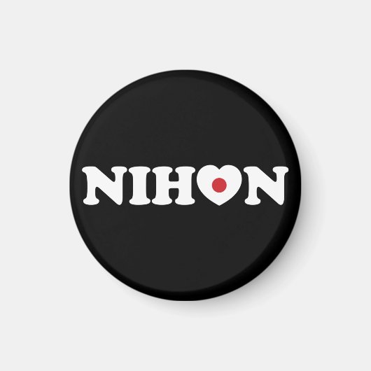 Nihon Liebe Herzenflagge Magnet (Vorne)