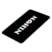 Nihon Liebe Herzenflagge Magnet (Linke Seite)