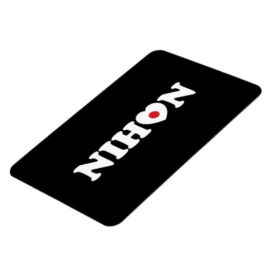 Nihon Liebe Herzenflagge Magnet (Linke Seite)
