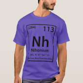 Nihonium-Element (schwarz) T-Shirt (Vorderseite)