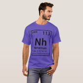 Nihonium-Element (schwarz) T-Shirt (Vorne ganz)