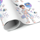 # Nihonium (Nh) – Atom | ATOMIVRA™ Kollektion Geschenkpapier (Rolleneckpunkt)