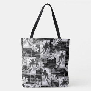 Niihau Island Hawaiian Plumeria Palms Beach Bag Tasche