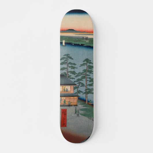 Niijuku Ferry Vintag Ukiyo e Japanisch Kunst Skateboard (Vorne)