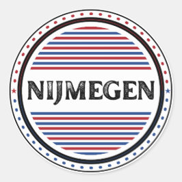 Nijmegen City Pride Emblem – Niederländische Ident Runder Aufkleber