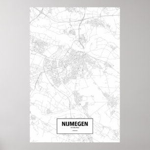 Nijmegen, Niederlande (schwarz auf weiß) Poster