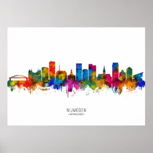 Nijmegen Niederlande Skyline Poster