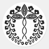 Nijo wisteria runder aufkleber (Vorderseite)