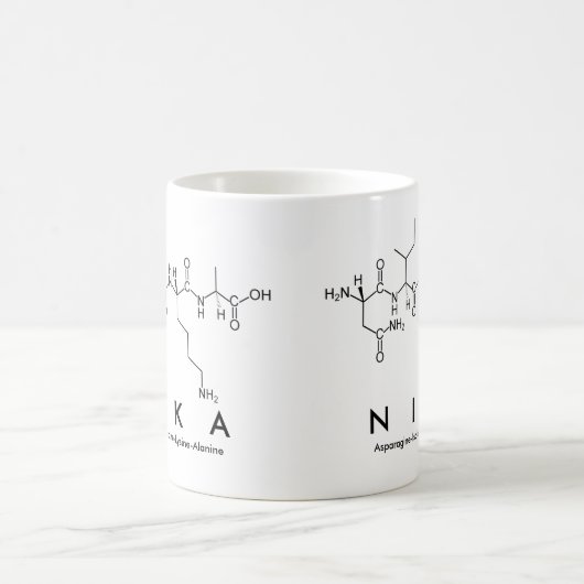 Nika Peptid-Namen-Tasse Kaffeetasse (Mittel)