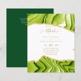 NIKAH - Agate Gold BUDGET Hochzeitseinladungen
