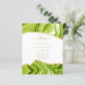 NIKAH - Agate Gold BUDGET Hochzeitseinladungen (Stehend Vorderseite)