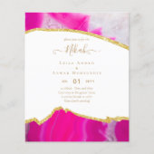 NIKAH - Agate Gold BUDGET Hochzeitseinladungen (Vorderseite)