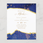 NIKAH - Agate Gold BUDGET Hochzeitseinladungen (Vorderseite)