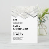 NIKAH - bUDGET mit EDDING NVITATIONS Silver Sparkl (Stehend Vorderseite)