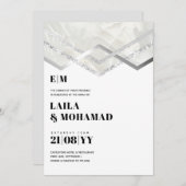 NIKAH - bUDGET mit EDDING NVITATIONS Silver Sparkl (Vorne/Hinten)