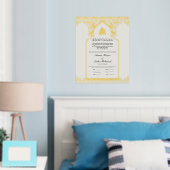 Nikah Certificate Nikkah Nama Islamische Hochzeit Foliendrucke (In Situ (Schlafzimmer))