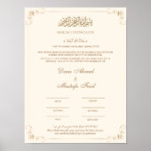 Nikah Certificate Poster (Vorne)