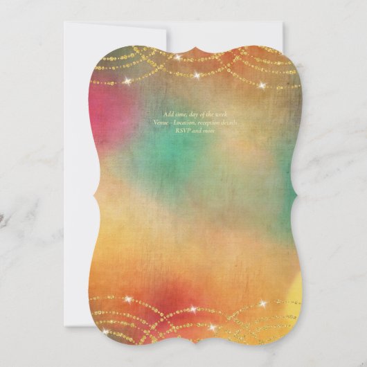 NIKAH - Einladung zur Verziert-islamischen Goldhoc (Rückseite)