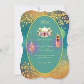 NIKAH - Einladung zur Verzierten Moschee, Aquamari (Vorderseite)