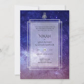 NIKAH Galaxy Wedding Invite Islamic Calligraphy Einladung (Vorderseite)