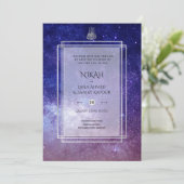 NIKAH Galaxy Wedding Invite Islamic Calligraphy Einladung (Stehend Vorderseite)
