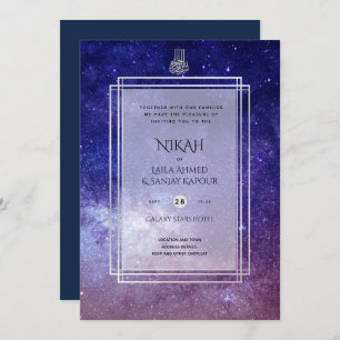 NIKAH Galaxy Wedding Invite Islamic Calligraphy Einladung