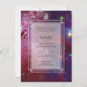 NIKAH Galaxy Wedding Invite Islamic Calligraphy Einladung (Vorderseite)