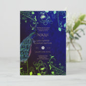 NIKAH Galaxy Wedding Invite Islamic Calligraphy Einladung (Stehend Vorderseite)