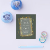 NIKAH Gold Frame Bismillah Islamische Hochzeitsein Flyer (Einzeln)