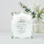 NIKAH Greenerity Wedding Einladungen Modern Gold (Stehend Vorderseite)