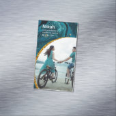 NIKAH - Hochzeitbudget Agate Gold Aquamarines FOTO Magnetische Visitenkarte (Beispiel)