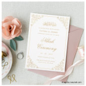 Nikah Imitats Goldene islamische Hochzeit Einladung