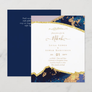 NIKAH Islamic Bismillah Wedding Einladungen Hausha