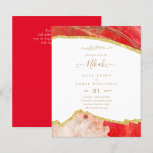 NIKAH Islamic Bismillah Wedding Einladungen Hausha
