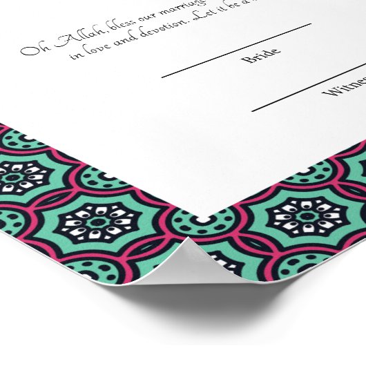 Nikah-Kontraktposter Poster (Ecke)