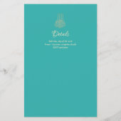NIKAH - Moderne Mandala Turquoise Gold Wedding (Rückseite)