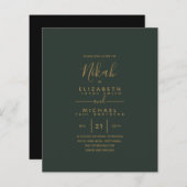 NIKAH - Modernes Green Gold Budget (Vorne/Hinten)