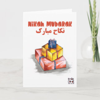 Nikah Mubarak mit Süßigkeiten Karte