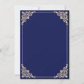 Nikah Navy Blue Islamische Hochzeit Einladung (Rückseite)