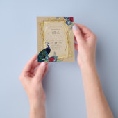 NIKAH Peacock Floral Gold Rahmen Islamische Hochze Flyer (Gruppe)